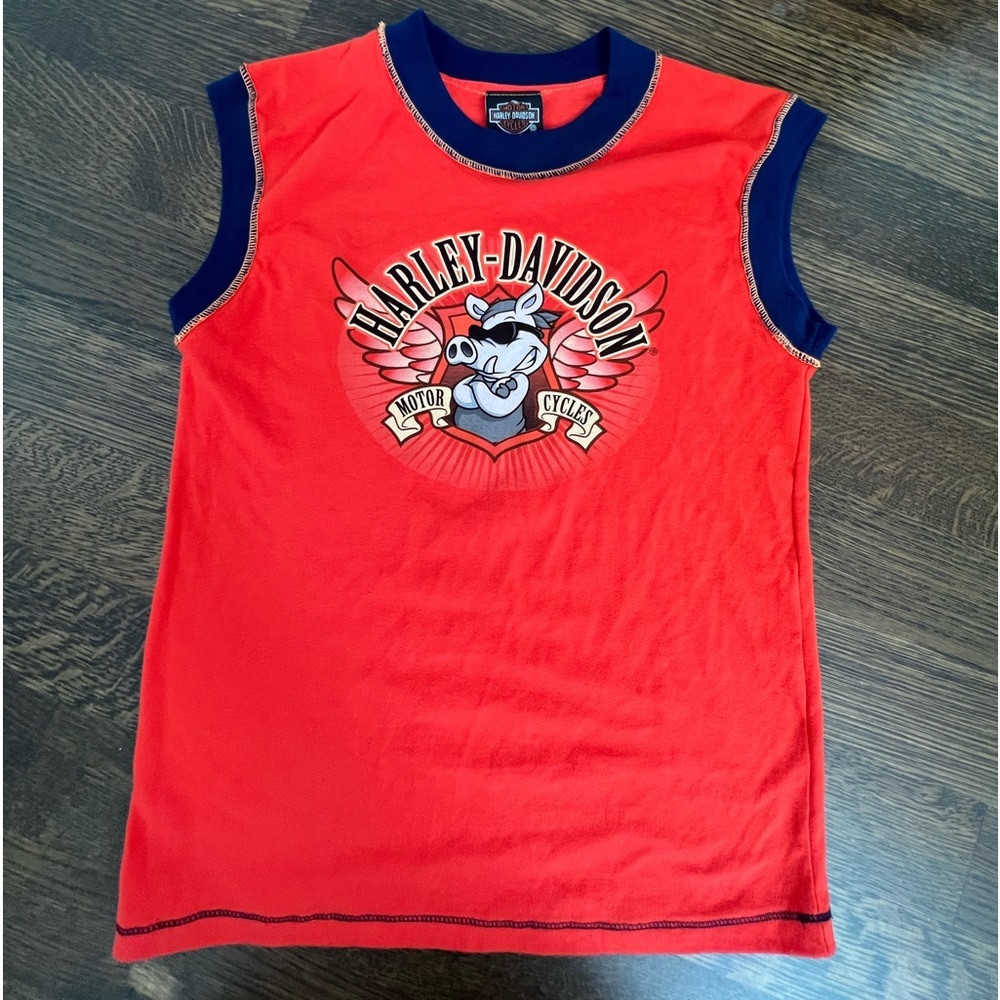 HARLEY DAVIDSON Cutoff orange tank women’s size small
